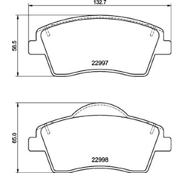 Sada brzdových destiček, kotoučová brzda BREMBO P 86 033