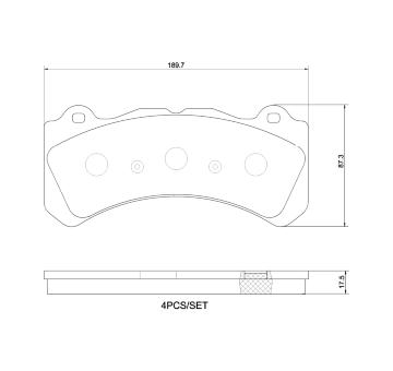 Sada brzdových destiček, kotoučová brzda BREMBO P 86 034