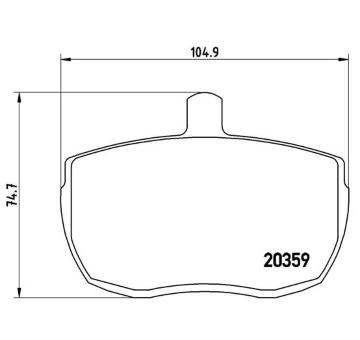 Sada brzdových destiček, kotoučová brzda BREMBO P A6 001