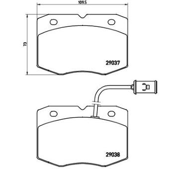 Sada brzdových destiček, kotoučová brzda BREMBO P A6 014