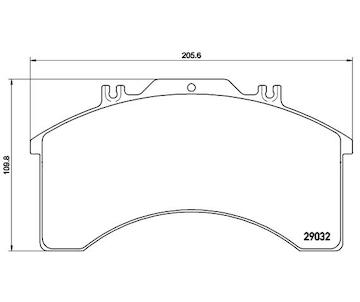 Sada brzdových destiček, kotoučová brzda BREMBO P A6 015