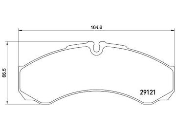 Sada brzdových destiček, kotoučová brzda BREMBO P A6 017