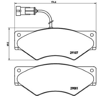 Sada brzdových destiček, kotoučová brzda BREMBO P A6 018