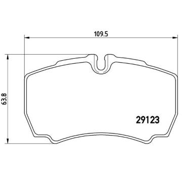 Sada brzdových destiček, kotoučová brzda BREMBO P A6 023