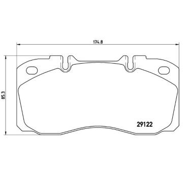 Sada brzdových destiček, kotoučová brzda BREMBO P A6 025