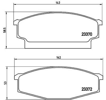 Sada brzdových destiček, kotoučová brzda BREMBO P B1 001