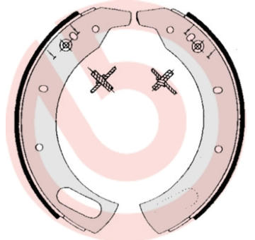 Sada brzdových čelistí BREMBO S 44 503