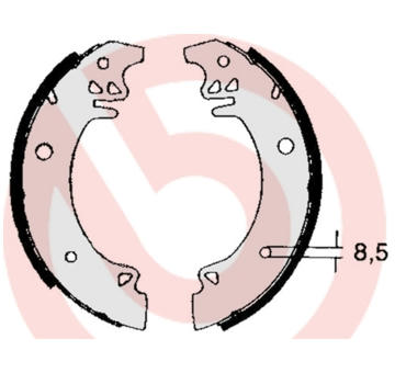 Sada brzdových čelistí BREMBO S 61 507