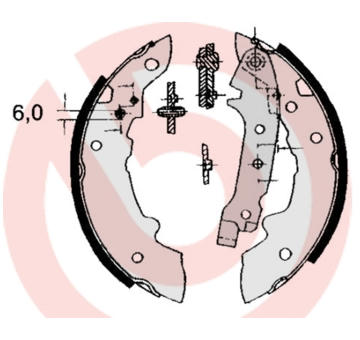 Sada brzdových čelistí BREMBO S 68 508