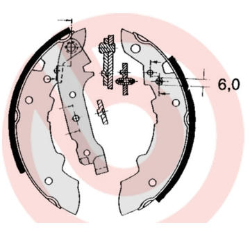 Sada brzdových čelistí BREMBO S 68 512