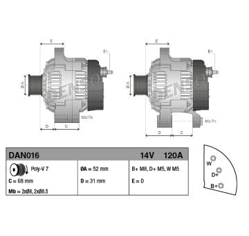 generátor DENSO DAN016