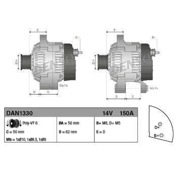 generátor DENSO DAN1330