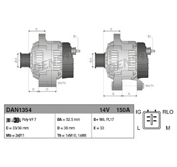 generátor DENSO DAN1354