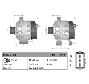 generátor DENSO DAN1434