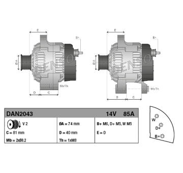 generátor DENSO DAN2043