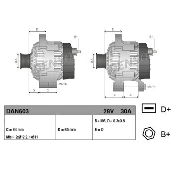 generátor DENSO DAN603