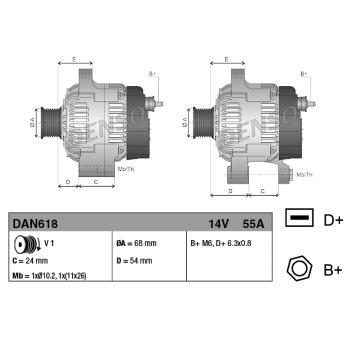 generátor DENSO DAN618