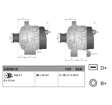 generátor DENSO DAN619