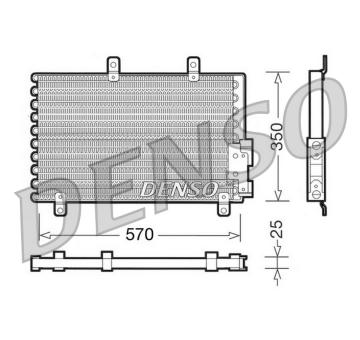 Kondenzátor, klimatizace DENSO DCN01001