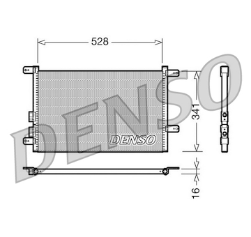 Kondenzátor, klimatizace DENSO DCN01003