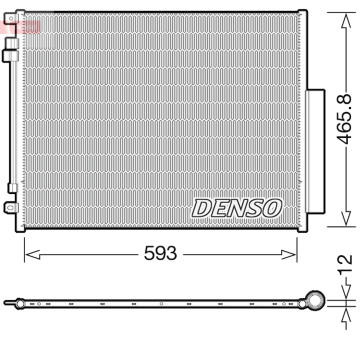 Kondenzátor, klimatizace DENSO DCN01005