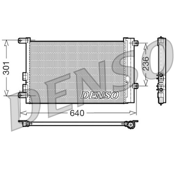 Kondenzátor, klimatizace DENSO DCN01016