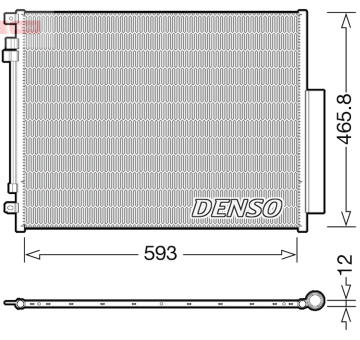 Kondenzátor, klimatizace DENSO DCN01025
