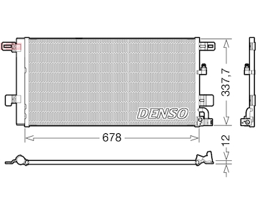Kondenzátor, klimatizace DENSO DCN02001