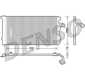 Kondenzátor, klimatizace DENSO DCN02003