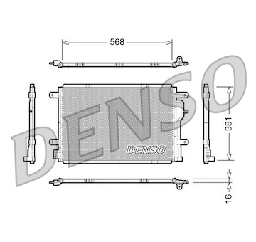 Kondenzátor, klimatizace DENSO DCN02004