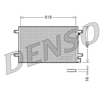Kondenzátor, klimatizace DENSO DCN02006
