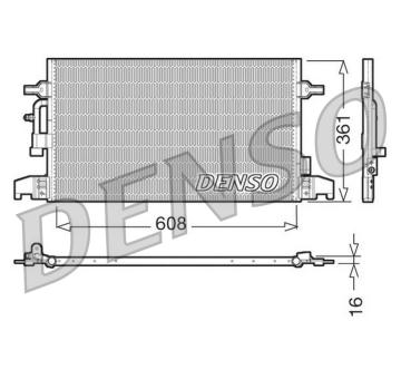 Kondenzátor, klimatizace DENSO DCN02016