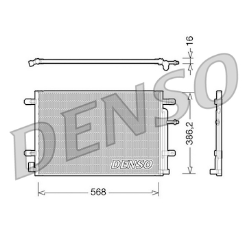 Kondenzátor, klimatizace DENSO DCN02018