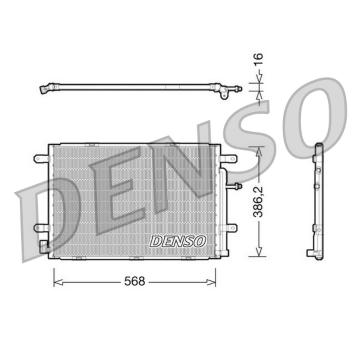 Kondenzátor, klimatizace DENSO DCN02019