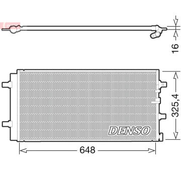 Kondenzátor, klimatizace DENSO DCN02021