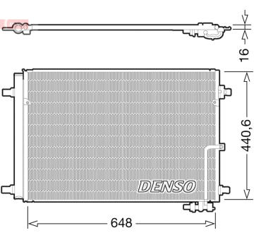 Kondenzátor, klimatizace DENSO DCN02022