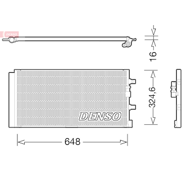 Kondenzátor, klimatizace DENSO DCN02024