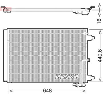 Kondenzátor, klimatizace DENSO DCN02025