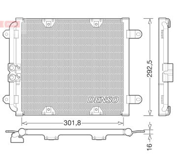 Kondenzátor, klimatizace DENSO DCN02028