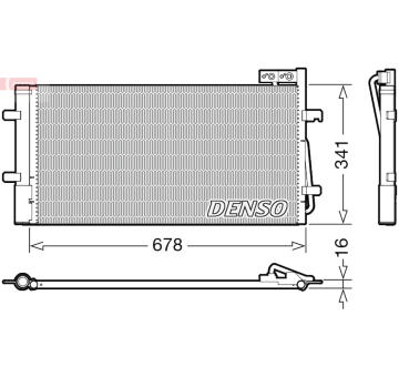 Kondenzátor, klimatizace DENSO DCN02035