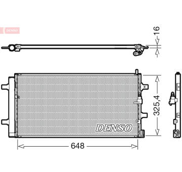 Kondenzátor, klimatizace DENSO DCN02040