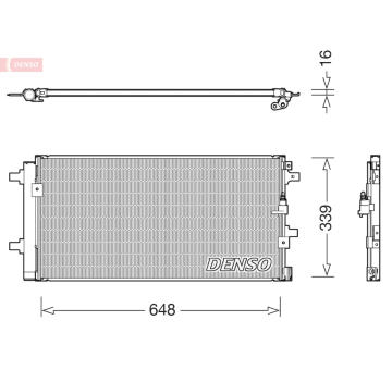 Kondenzátor, klimatizace DENSO DCN02043