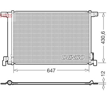 Kondenzátor, klimatizace DENSO DCN02050