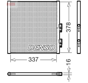 Kondenzátor, klimatizace DENSO DCN02051