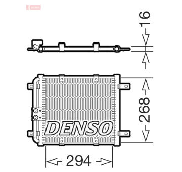 Kondenzátor, klimatizace DENSO DCN02052