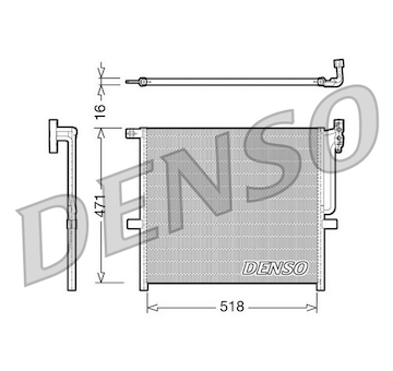 Kondenzátor, klimatizace DENSO DCN05001