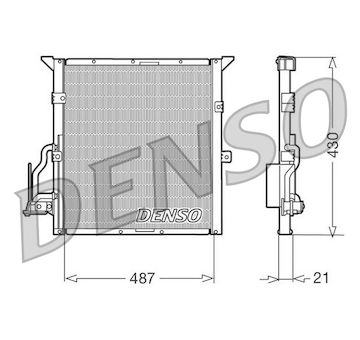 Kondenzátor, klimatizace DENSO DCN05002