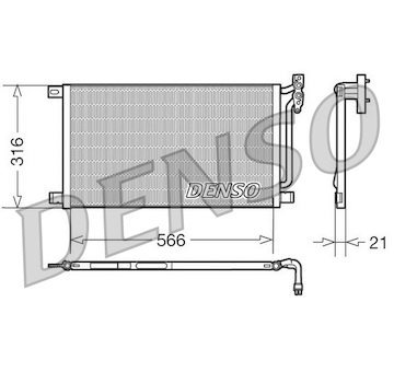 Kondenzátor, klimatizace DENSO DCN05003