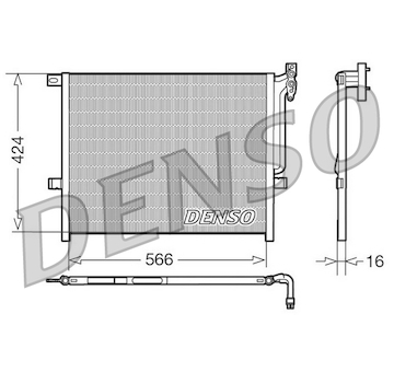 Kondenzátor, klimatizace DENSO DCN05004