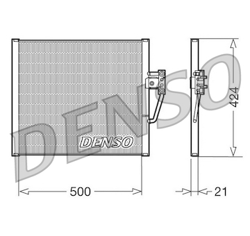 Kondenzátor, klimatizace DENSO DCN05005